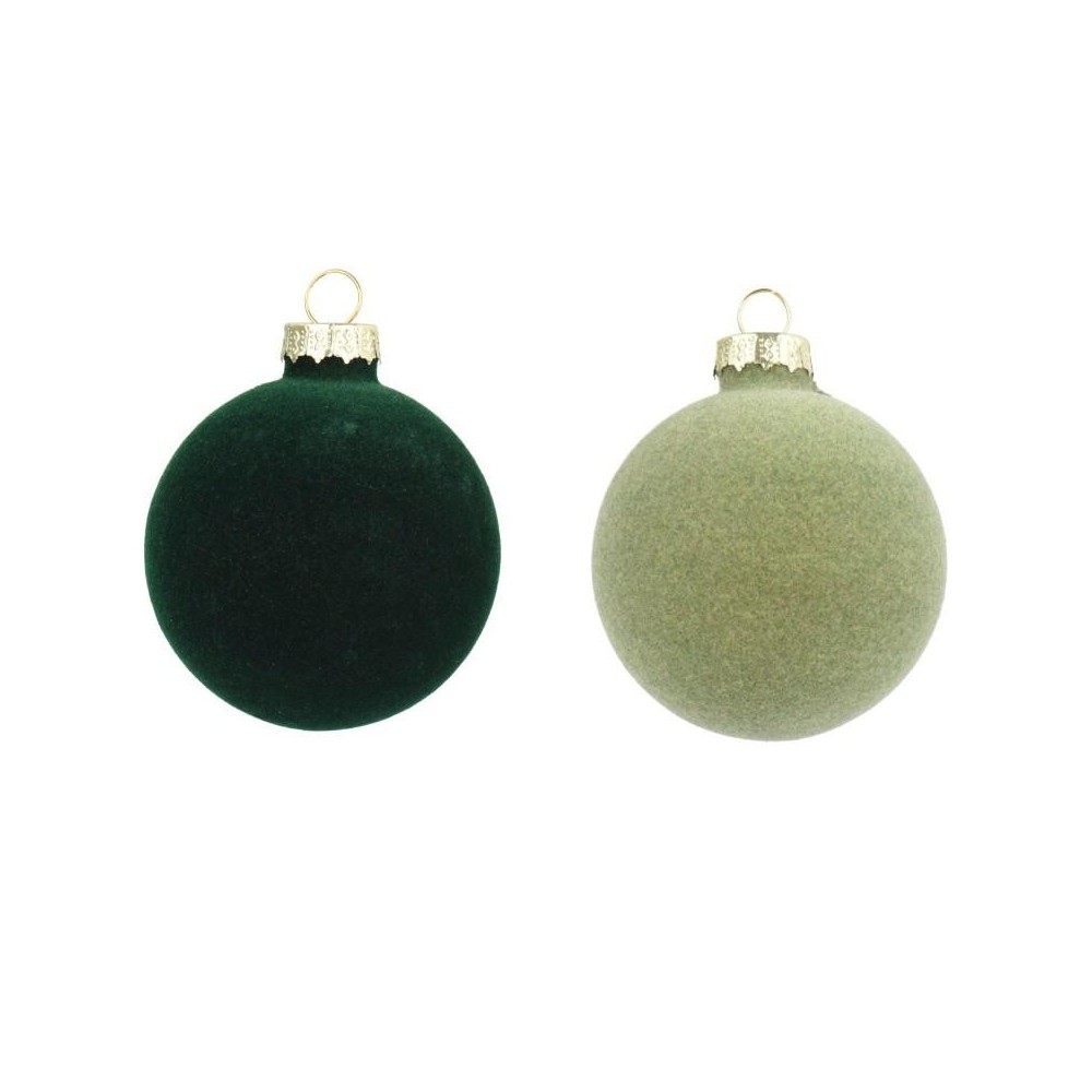 SFERA VETRO FLOCCATO D.10 VERDE